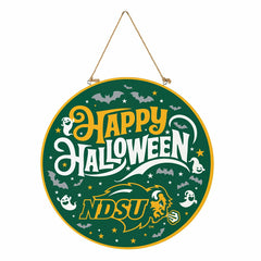 North Dakota State University Halloween Round Door Décor with Hanging  - Collegiate Home