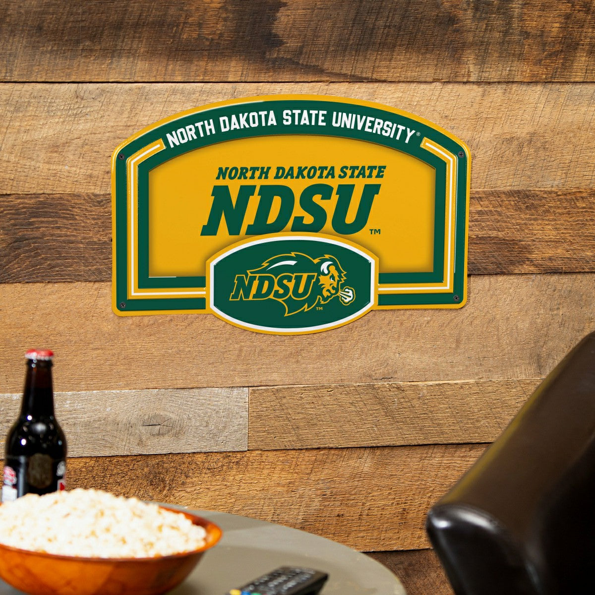 North Dakota State University USA Embossed Steel Wall Sign, 11" x 17" - Collegiate Home
