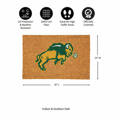 North Dakota State University Large Full Color Coir Mat, 36"x24" - Collegiate
