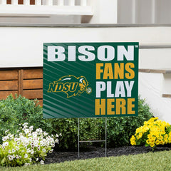 North Dakota State University Coroplast Yard Sign "Fans Play Here" - Collegiate Home