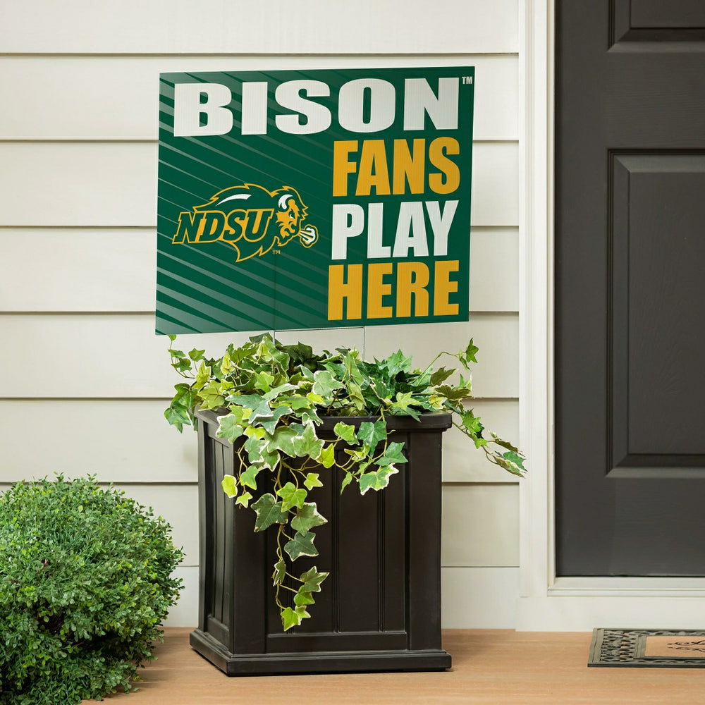 North Dakota State University Coroplast Yard Sign "Fans Play Here" - Collegiate Home