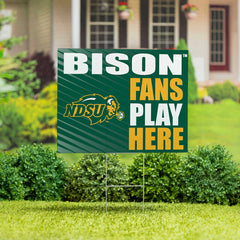 North Dakota State University Coroplast Yard Sign "Fans Play Here" - Collegiate Home