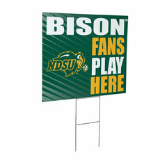 North Dakota State University Coroplast Yard Sign "Fans Play Here" - Collegiate Home