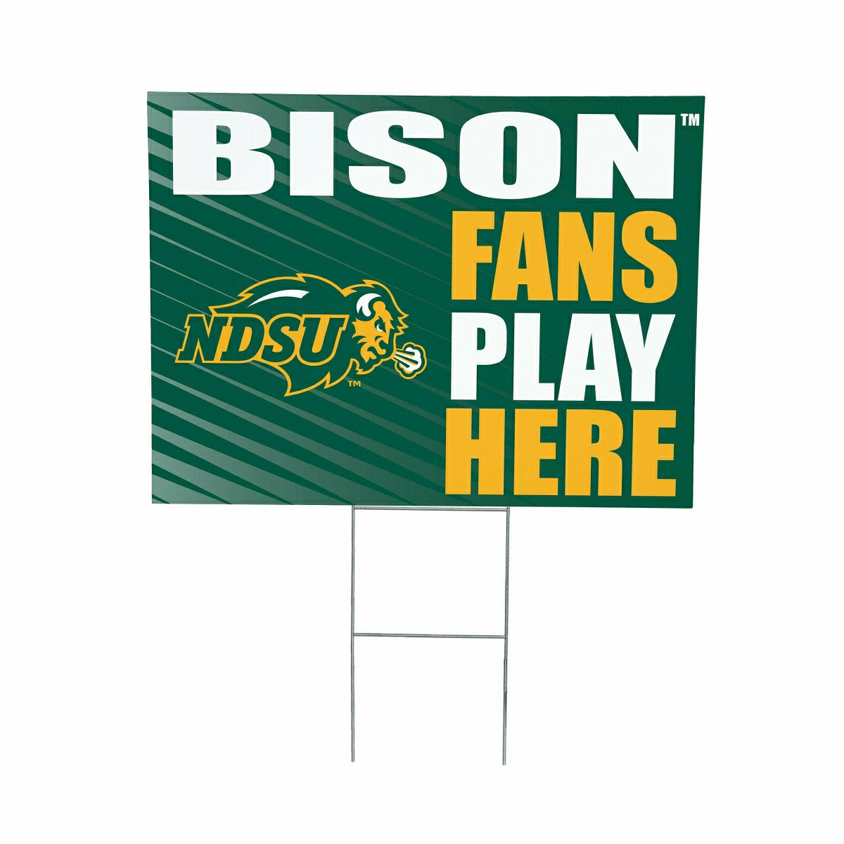 North Dakota State University Coroplast Yard Sign "Fans Play Here" - Collegiate Home
