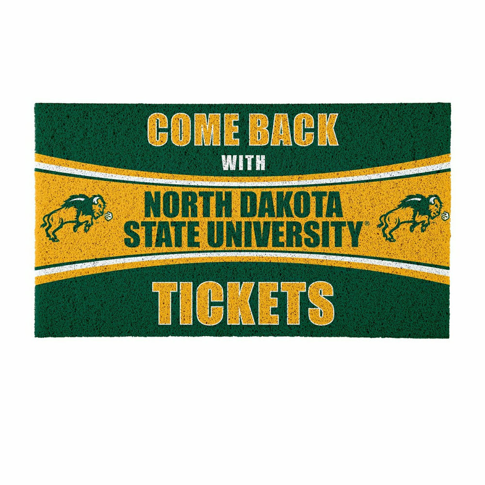 28" x 16" PVC Trapper Mat, Come Back with Tickets, North Dakota State  - Collegiate