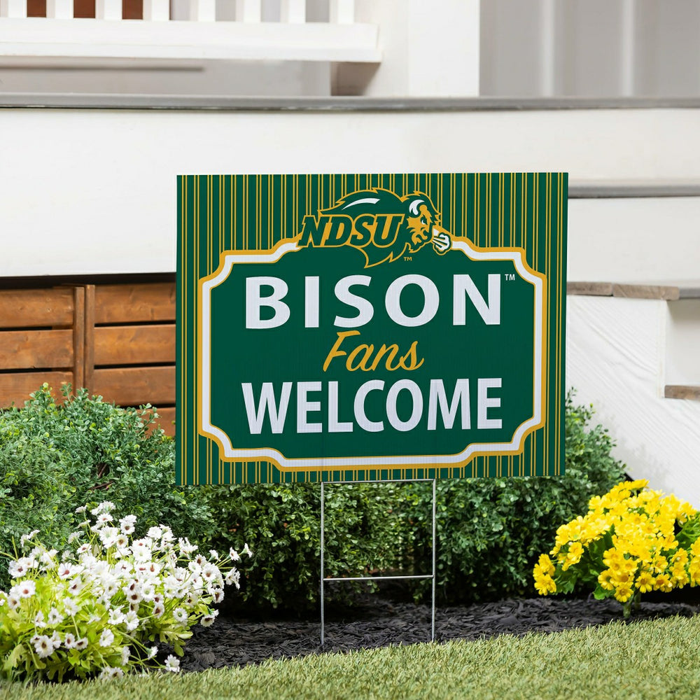 North Dakota State University Coroplast Yard Sign, "Fans Welcome" - Collegiate Home