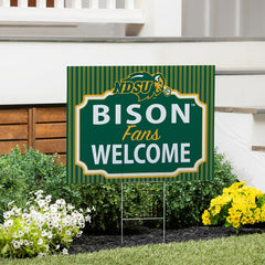North Dakota State University Coroplast Yard Sign, "Fans Welcome" - Collegiate Home
