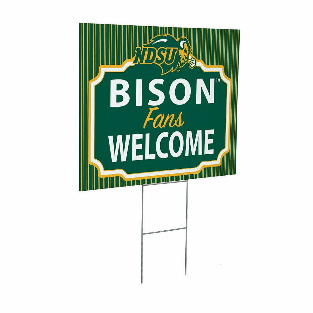 North Dakota State University Coroplast Yard Sign, "Fans Welcome" - Collegiate Home