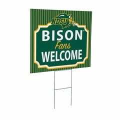 North Dakota State University Coroplast Yard Sign, "Fans Welcome" - Collegiate Home