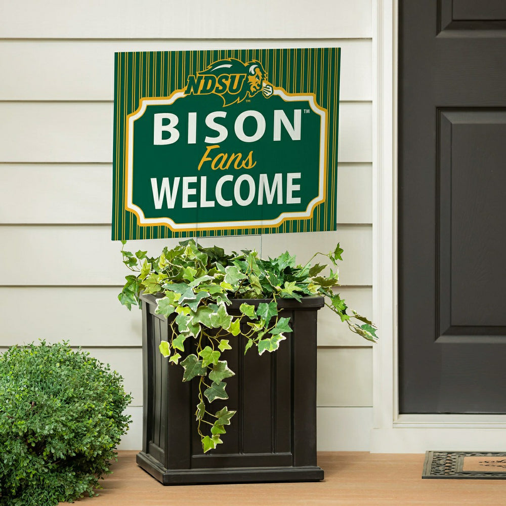 North Dakota State University Coroplast Yard Sign, "Fans Welcome" - Collegiate Home