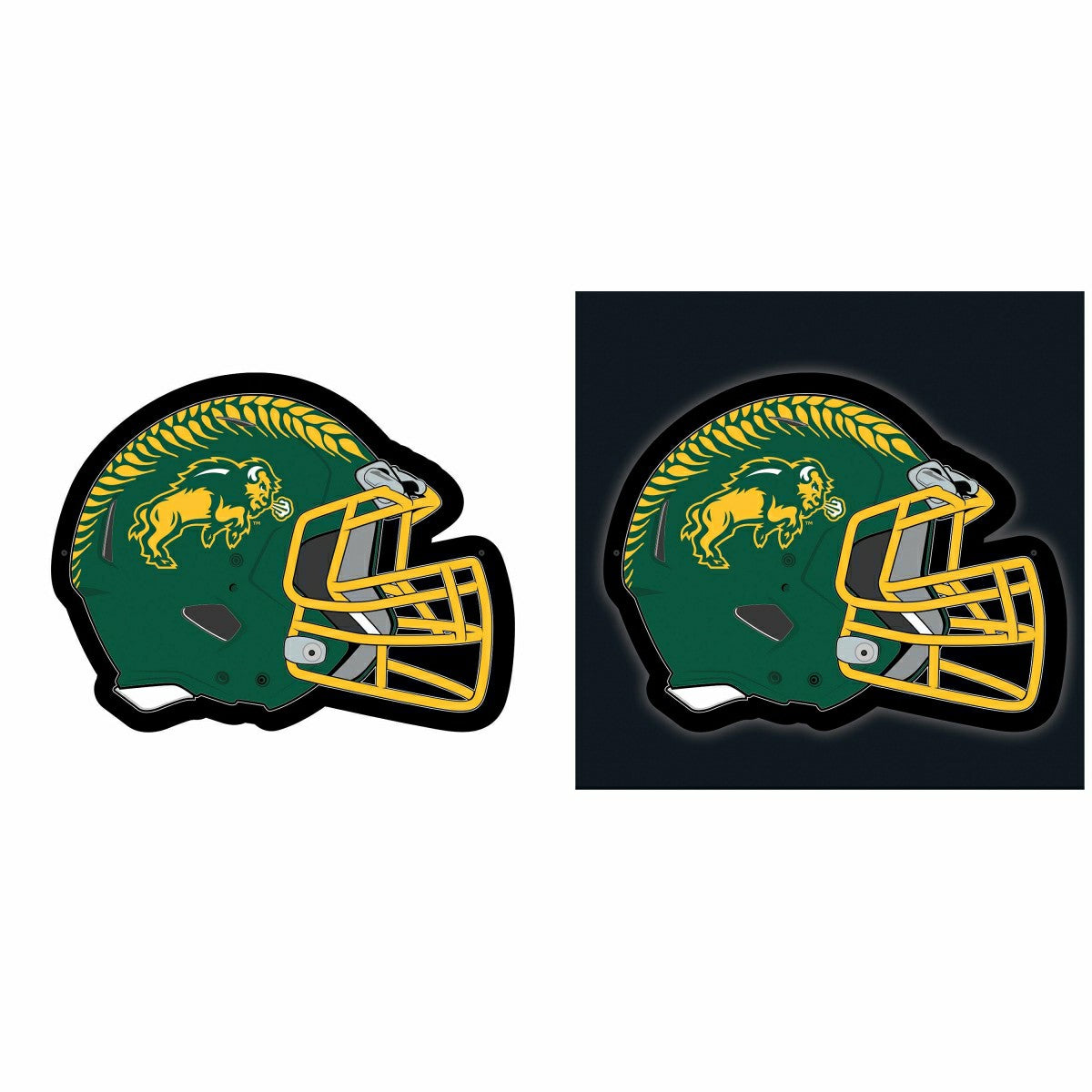LED Wall Decor, Helmet, North Dakota State University - Collegiate Home