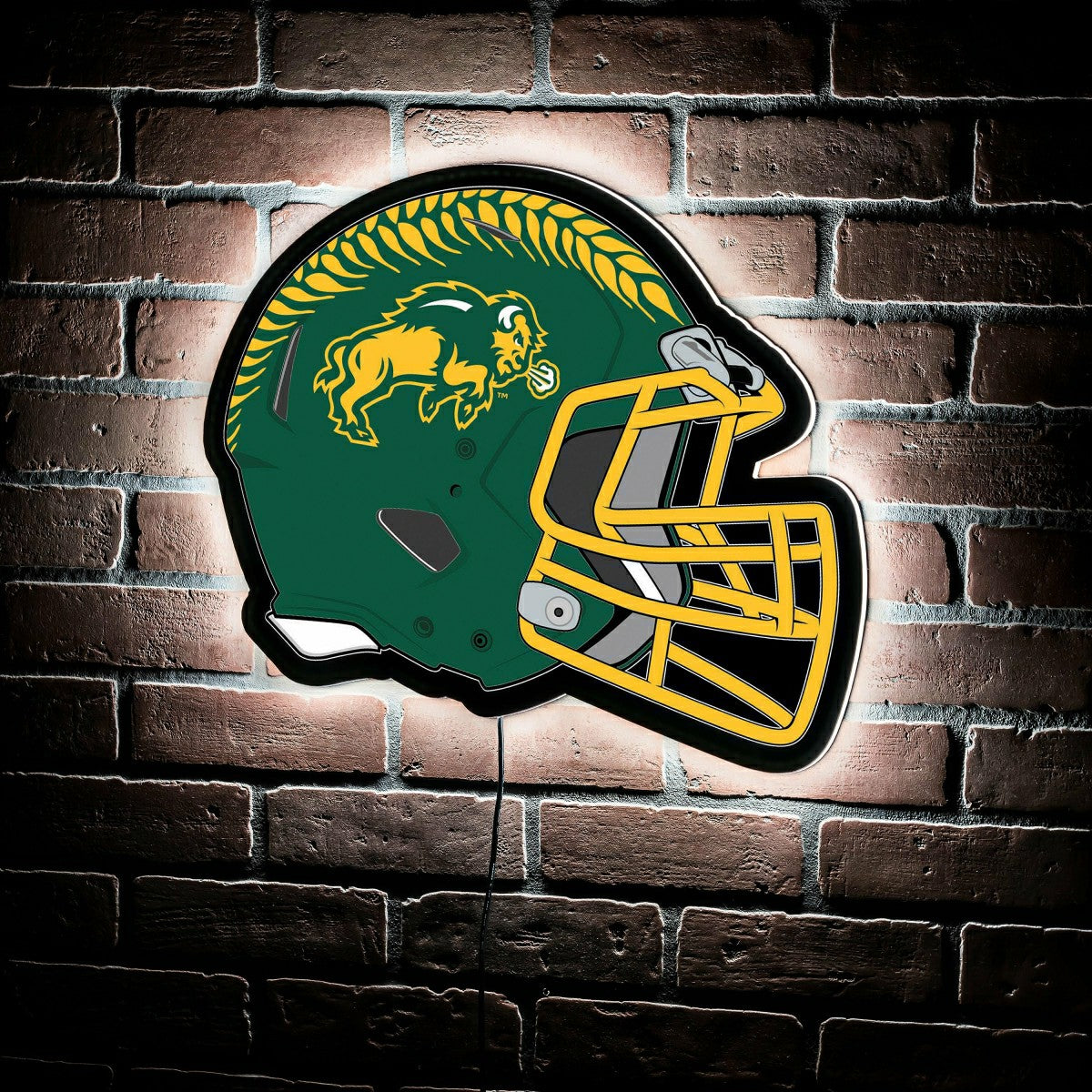 LED Wall Decor, Helmet, North Dakota State University - Collegiate Home