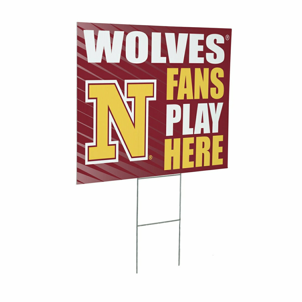 Northern State University Coroplast Yard Sign "Fans Play Here" - Collegiate Home
