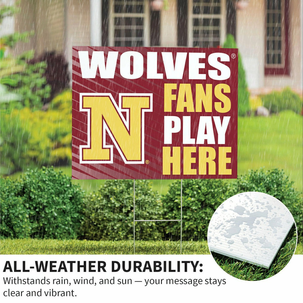 Northern State University Coroplast Yard Sign "Fans Play Here" - Collegiate Home