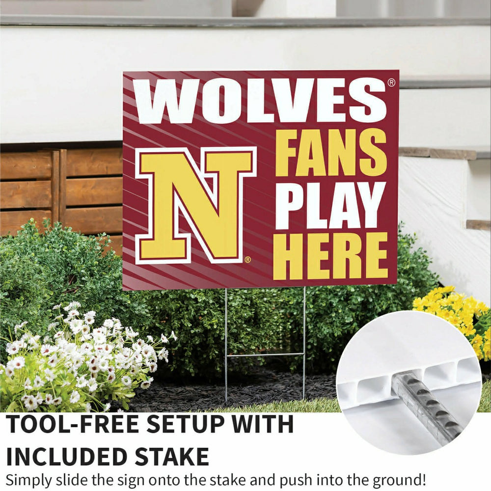 Northern State University Coroplast Yard Sign "Fans Play Here" - Collegiate Home