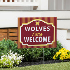 Northern State University Coroplast Yard Sign, "Fans Welcome" - Collegiate Home