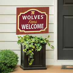 Northern State University Coroplast Yard Sign, "Fans Welcome" - Collegiate Home
