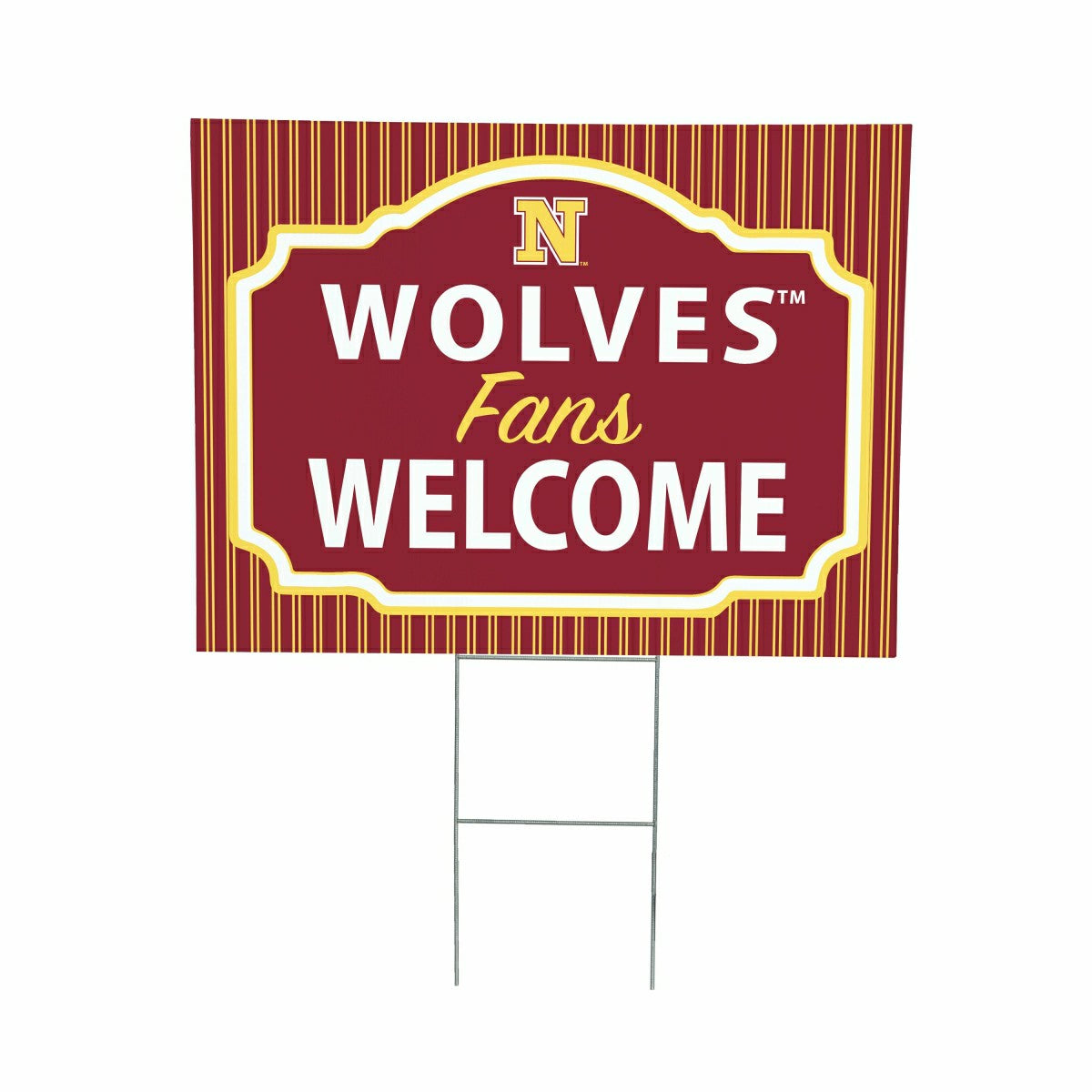 Northern State University Coroplast Yard Sign, "Fans Welcome" - Collegiate Home