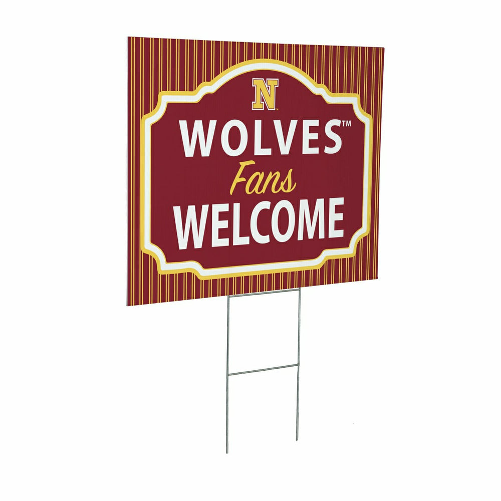 Northern State University Coroplast Yard Sign, "Fans Welcome" - Collegiate Home