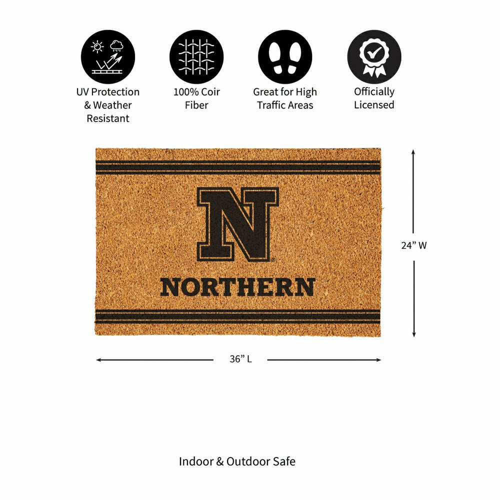 Northern State University Large One Color Coir Mat, 36"x24" - Collegiate