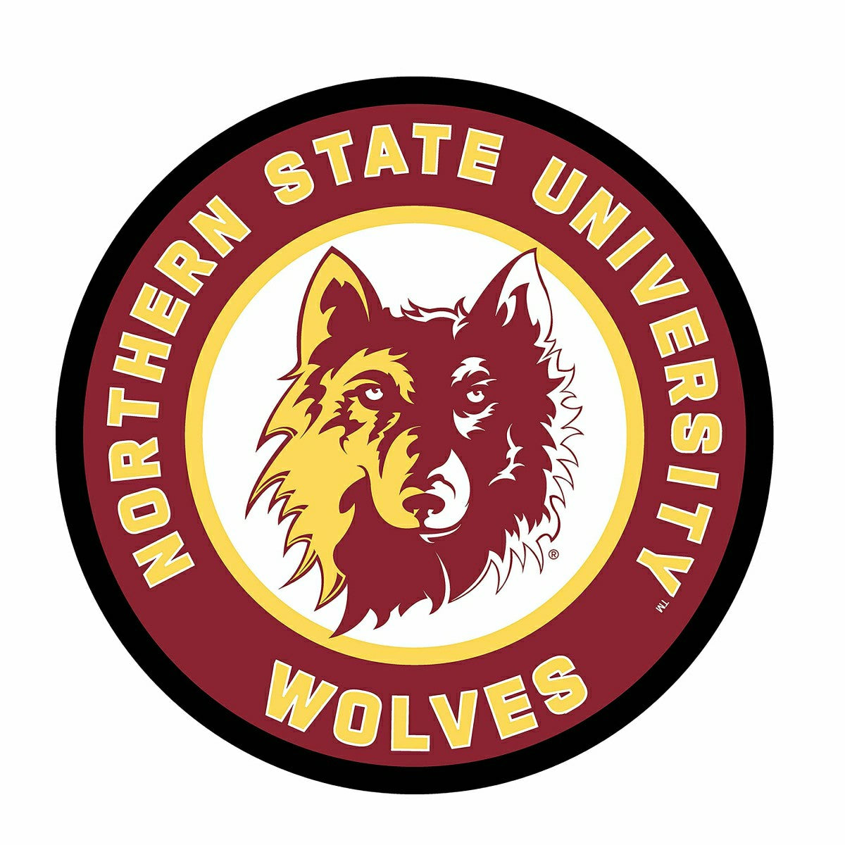 LED Wall Decor, Edgelite, Large Round, College, Northern State Univers - Collegiate Home