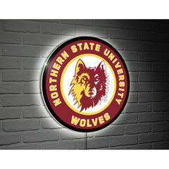 LED Wall Decor, Edgelite, Large Round, College, Northern State Univers - Collegiate Home