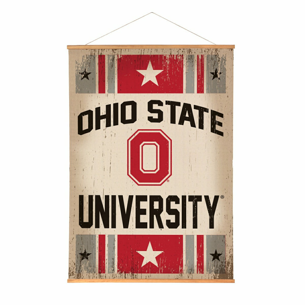 Ohio State University, Canvas Wall Tapestry, Large, 54x36 - Collegiate Home