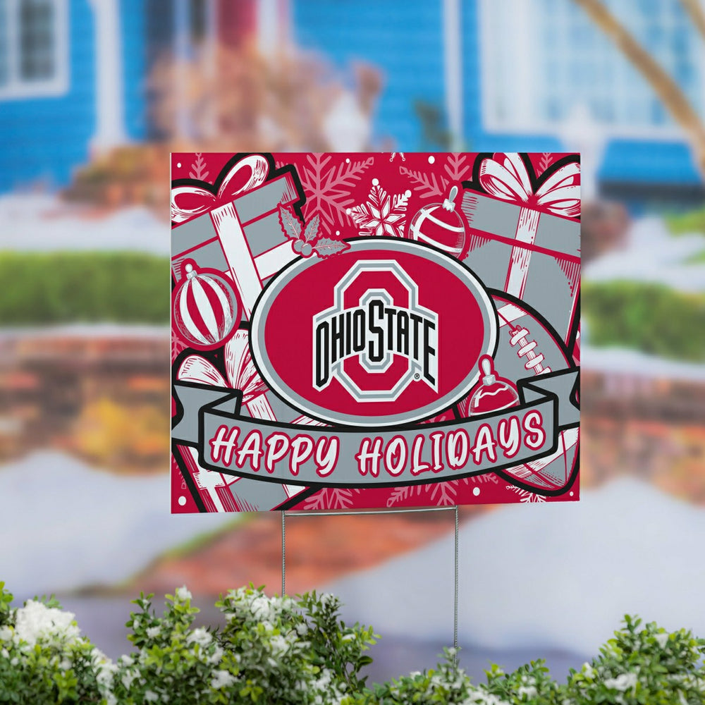 Ohio State University Yard Sign, Holiday - Collegiate Home