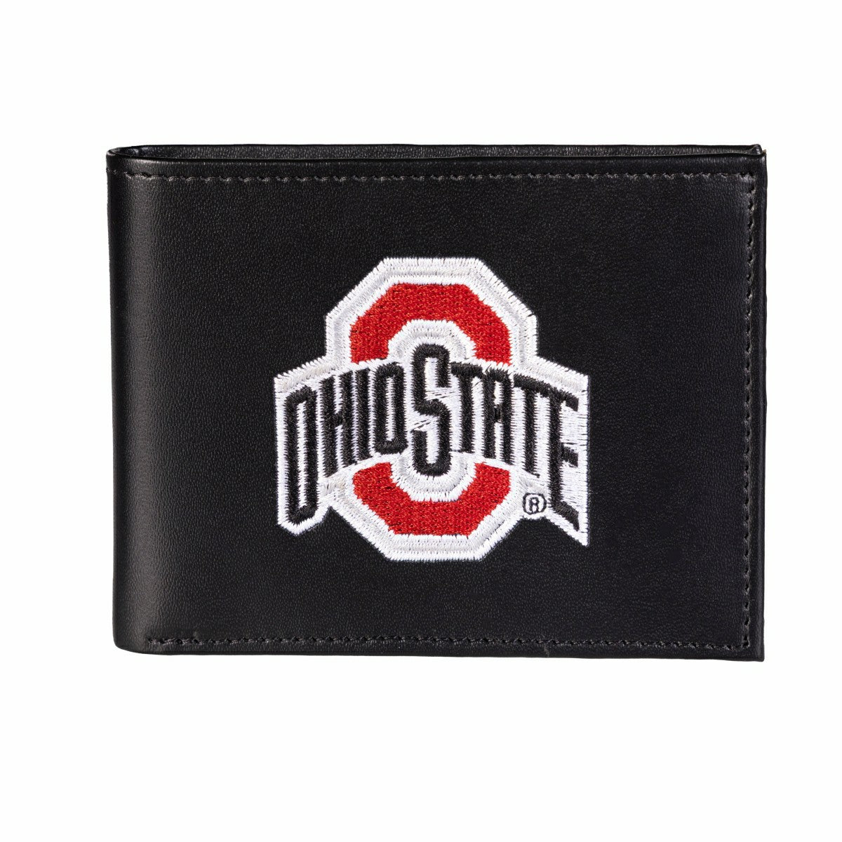 Ohio State University Black Bi-Fold Embroidered Wallet w/ RFID Blocking - Collegiate Home