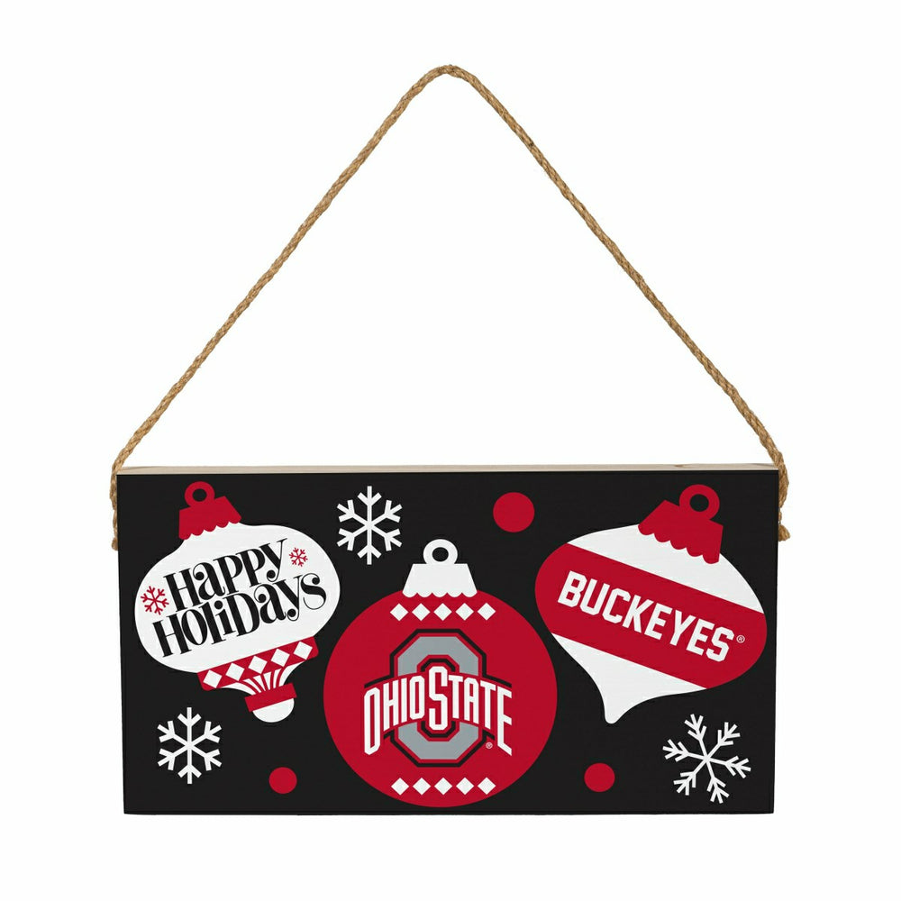 Ohio State University Holiday Wood Wall Sign, 6x11 - Collegiate Home