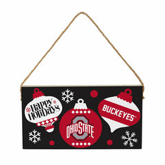 Ohio State University Holiday Wood Wall Sign, 6x11 - Collegiate Home