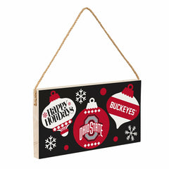 Ohio State University Holiday Wood Wall Sign, 6x11 - Collegiate Home