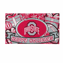 Ohio State University Holiday PVC Mat, 28"x16" - Collegiate