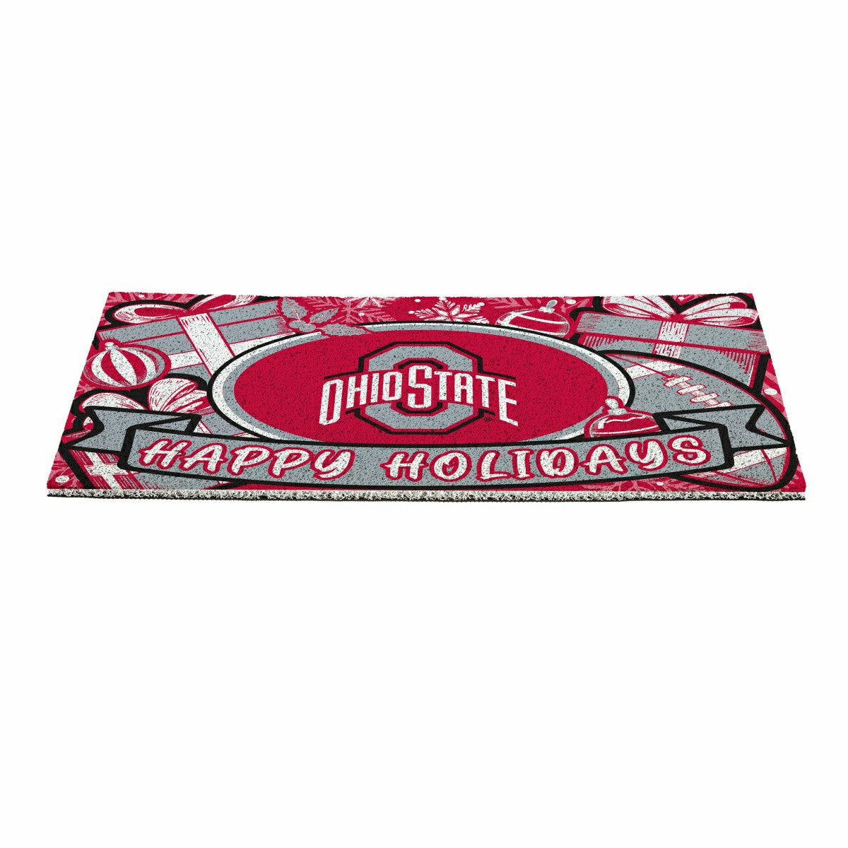 Ohio State University Holiday PVC Mat, 28"x16" - Collegiate