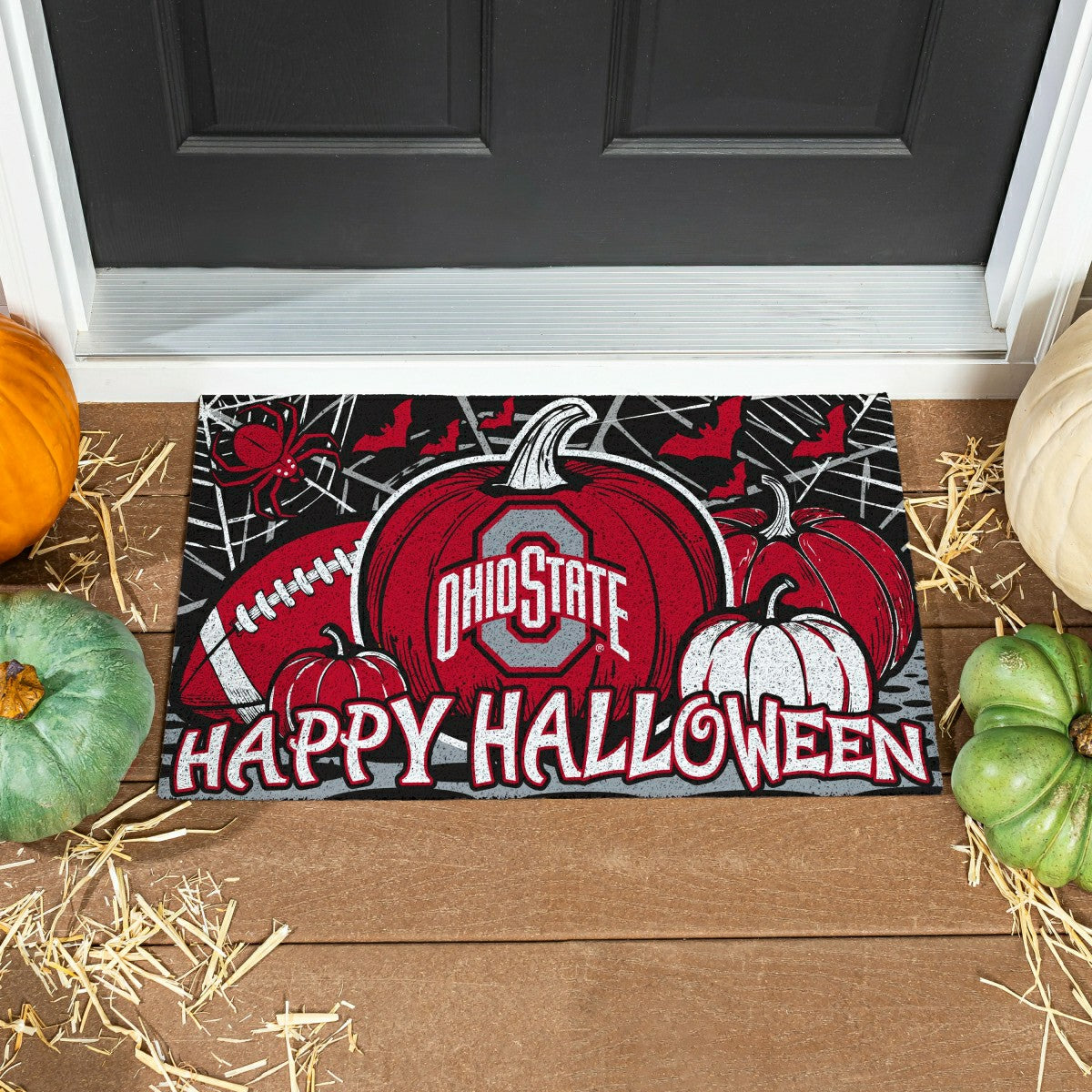 Ohio State University Halloween PVC Mat, 28"x16" - Collegiate