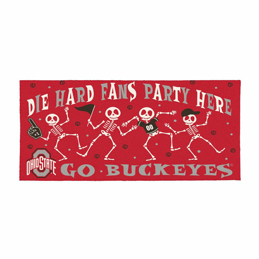 Ohio State University Flocked Coir Halloween Sassafras Switch Mat, 22" - Collegiate