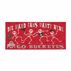 Ohio State University Flocked Coir Halloween Sassafras Switch Mat, 22" - Collegiate