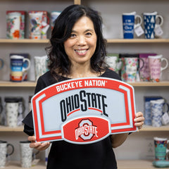 Ohio State University USA Embossed Steel Wall Sign, 11" x 17" - Collegiate Home