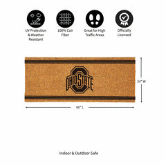 Ohio State University Extra Large One Color Coir Mat, 60"x24" - Collegiate