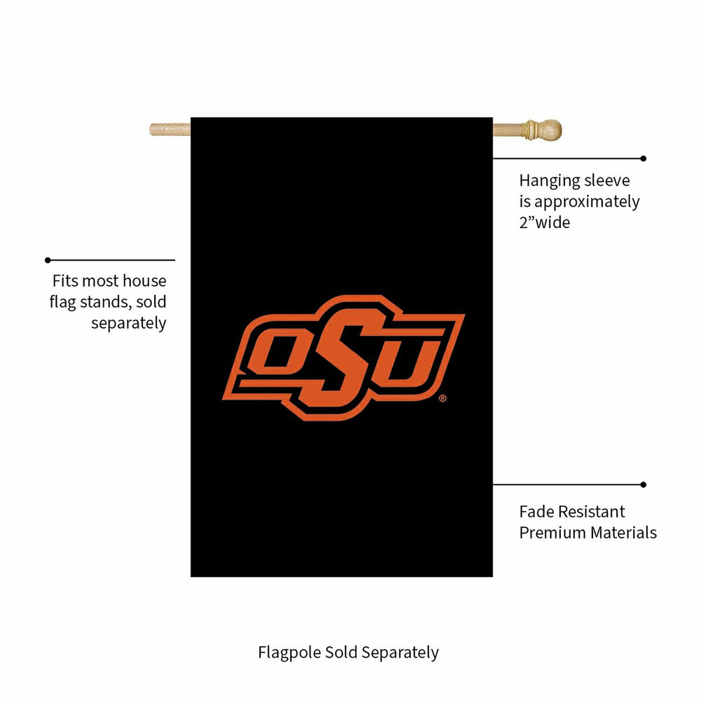 Oklahoma State University Applique House Flag - Collegiate Home