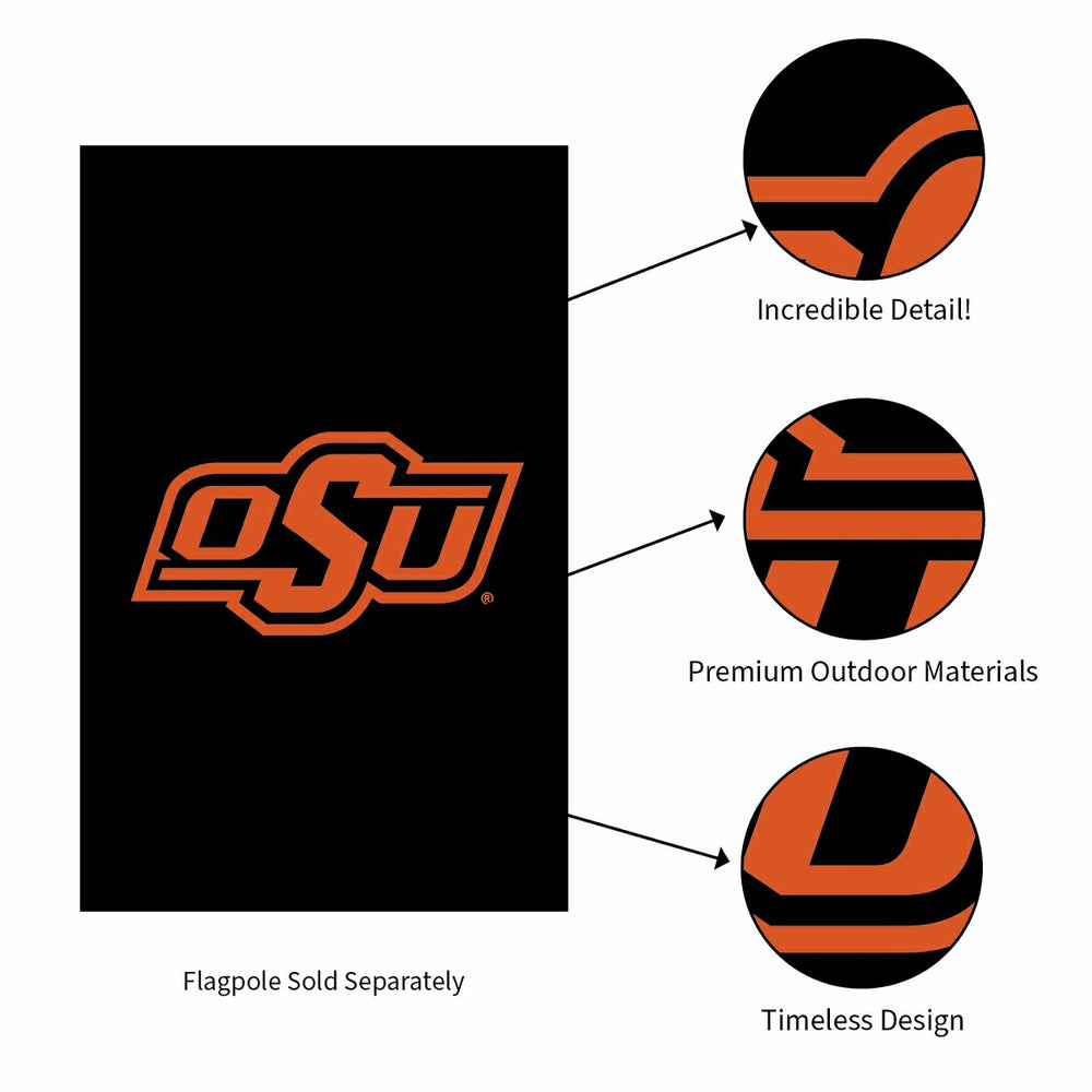 Oklahoma State University Applique House Flag - Collegiate Home