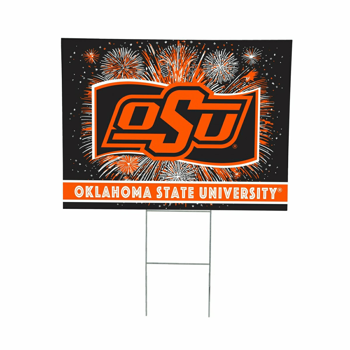 Oklahoma State University Yard Sign, Patriotic - Collegiate Home