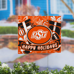Oklahoma State University Yard Sign, Holiday - Collegiate Home