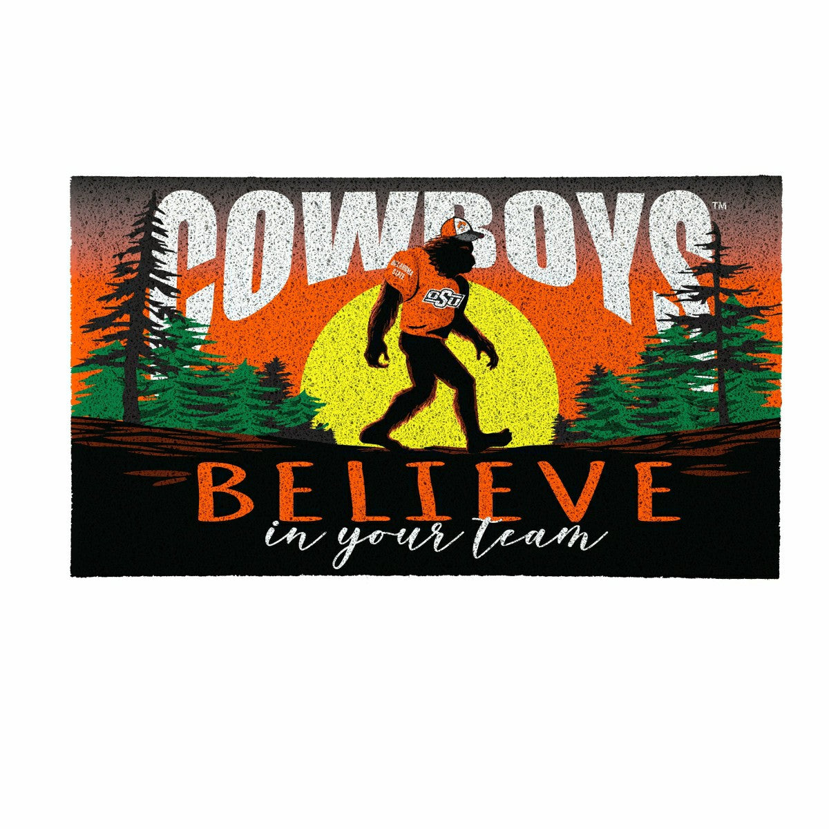 Oklahoma State University Bigfoot PVC Mat, 28"x16" - Collegiate
