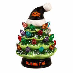 4" Mini LED Tabletop Christmas Tree, Set of 2, Oklahoma State Universi - Collegiate Home