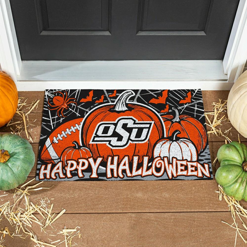 Oklahoma State University Halloween PVC Mat, 28"x16" - Collegiate