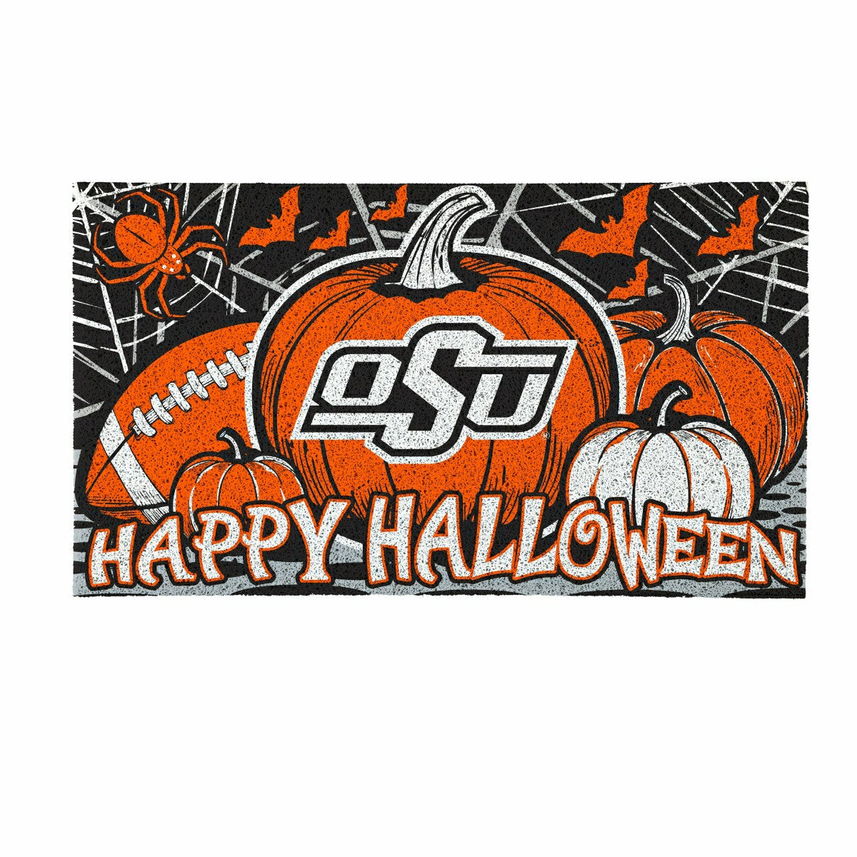 Oklahoma State University Halloween PVC Mat, 28"x16" - Collegiate
