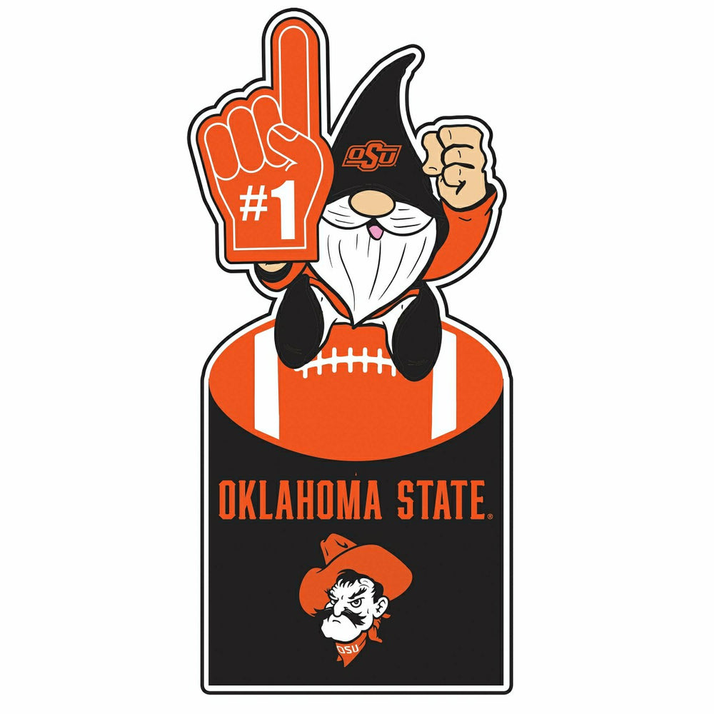 Oklahoma State University Gnome Metal Sign 10"L x 30"H - Collegiate Home