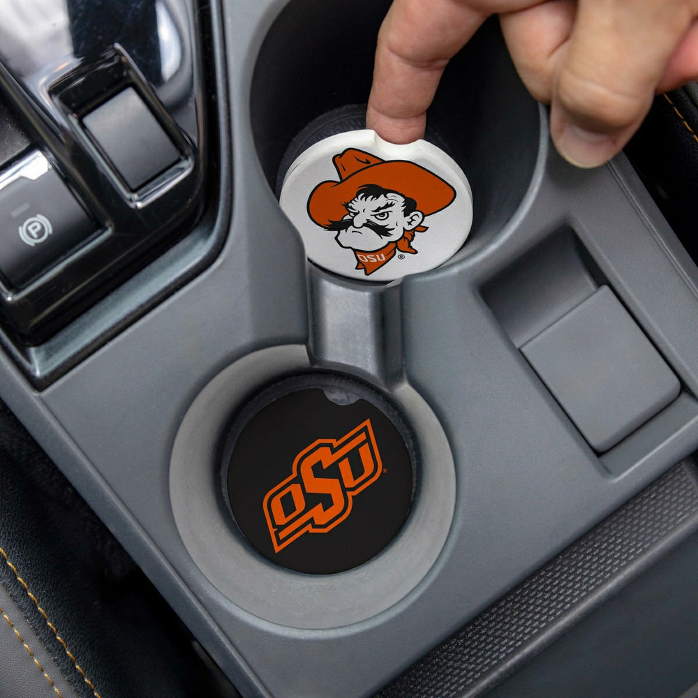 Oklahoma State University Car Coaster Set, 2pc - Collegiate Home
