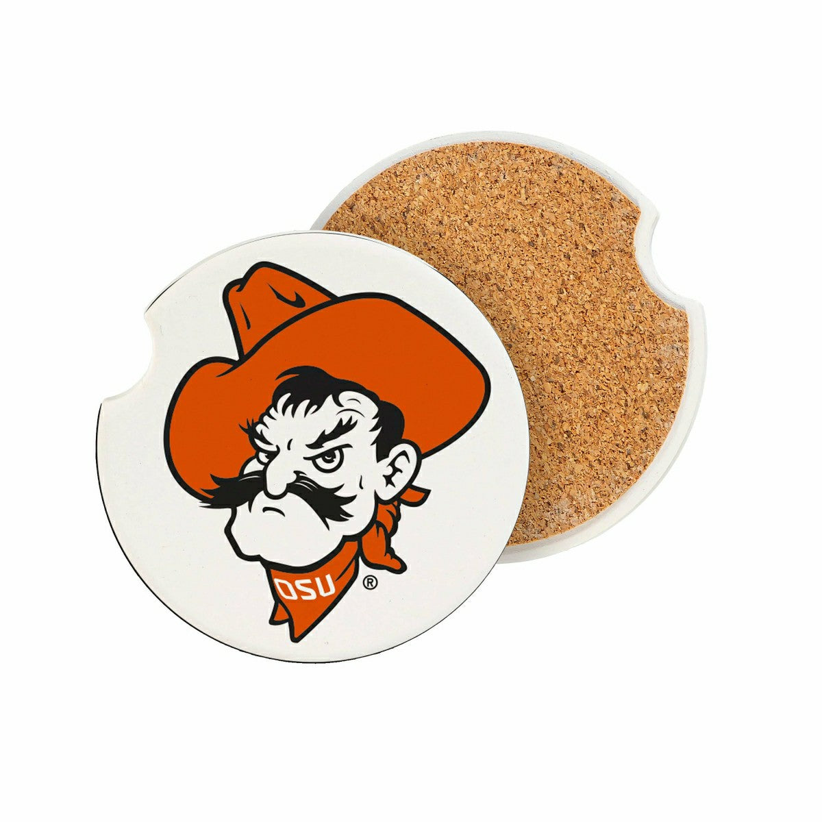 Oklahoma State University Car Coaster Set, 2pc - Collegiate Home